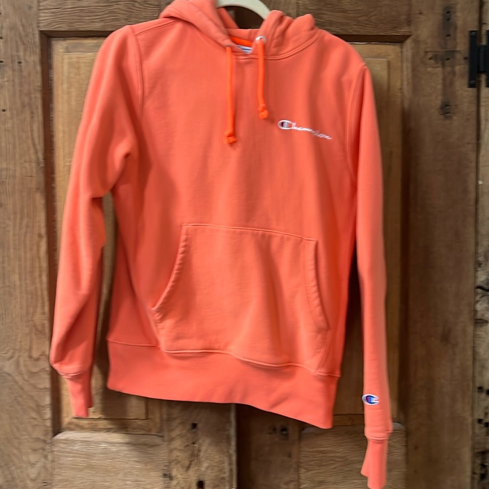 Champion reverse weave blaze orange hoodie